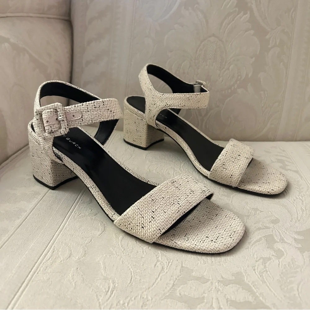 Minimalist! Tory Burch DOUBLE T CITY SANDAL size 9